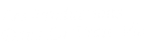 Logo Les Productions Dans La Vraie Vie, en blanc