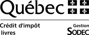 Logo du Québec pour le crédit d'impôt livre, Gestion Sodec