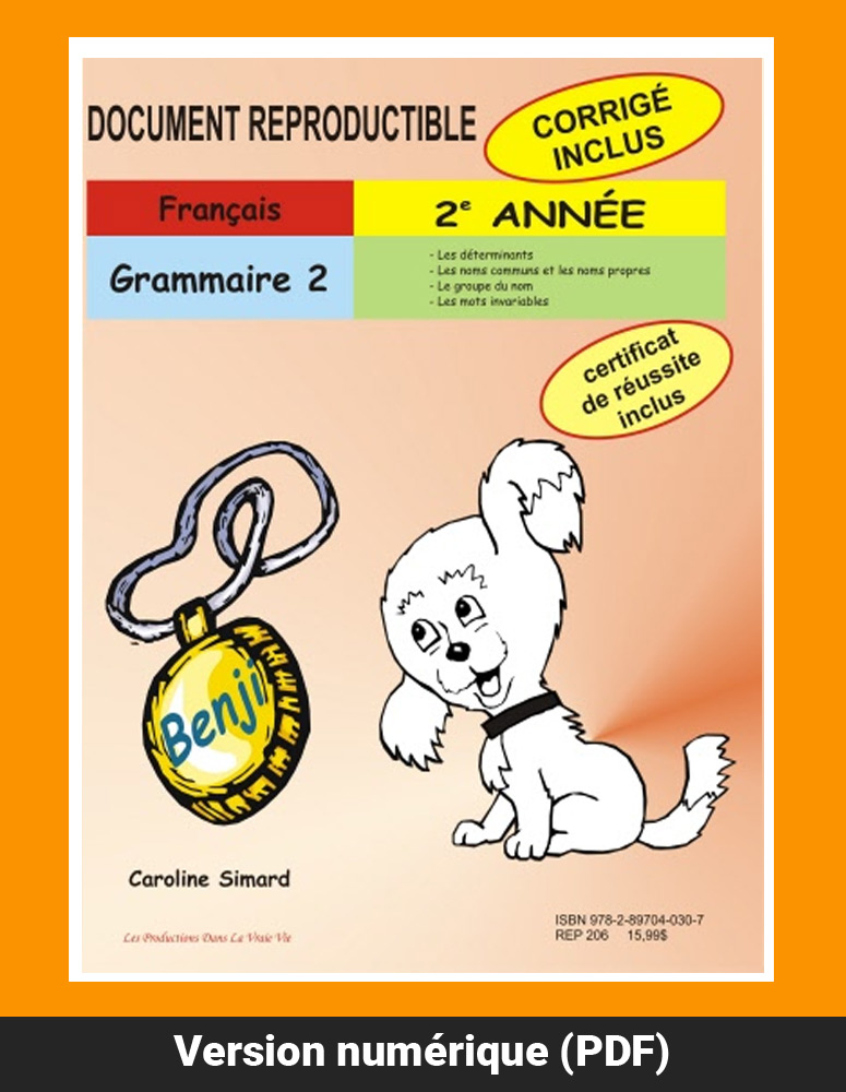 Grammaire 2, 2e année par Caroline Simard, Reproductible, PDF