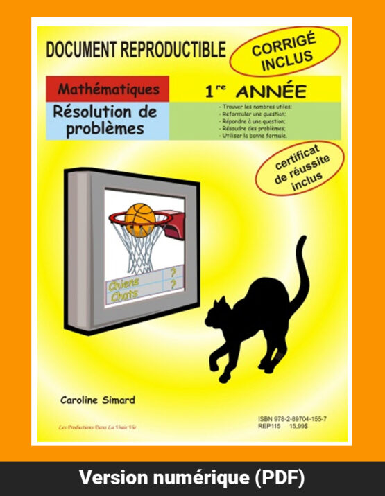 Résolution de problèmes, 1re année par Caroline Simard, Reproductible, PDF